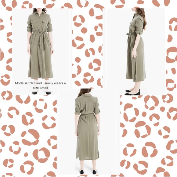 Roll Sleeve Utility Maxi Shirtdress - Picture 13 of 13
